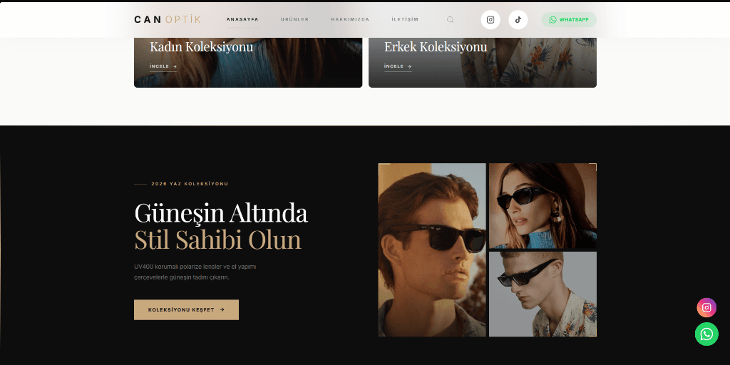 Can Optik Batıkent Web Sitesi ekran görüntüsü 2